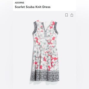 ADORNE Scarlet Scuba Knit Dress | Size 6 | Coral